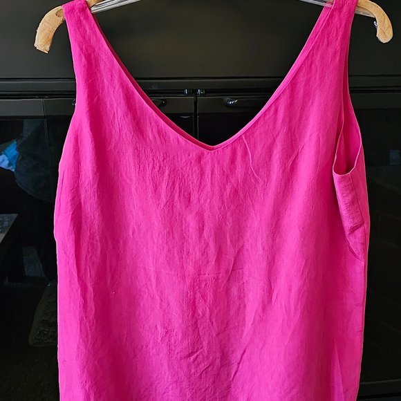 Express Tops - NWT Express, Pure Silk Hot Pink Tank Top, Size M